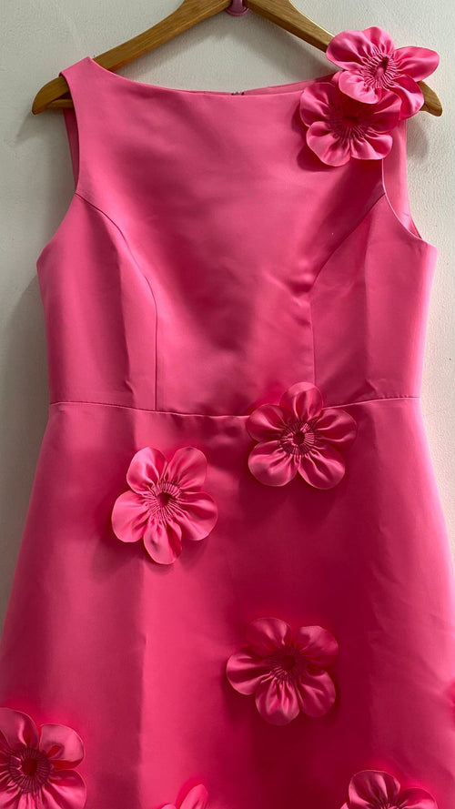 3d Flower Pink Dress