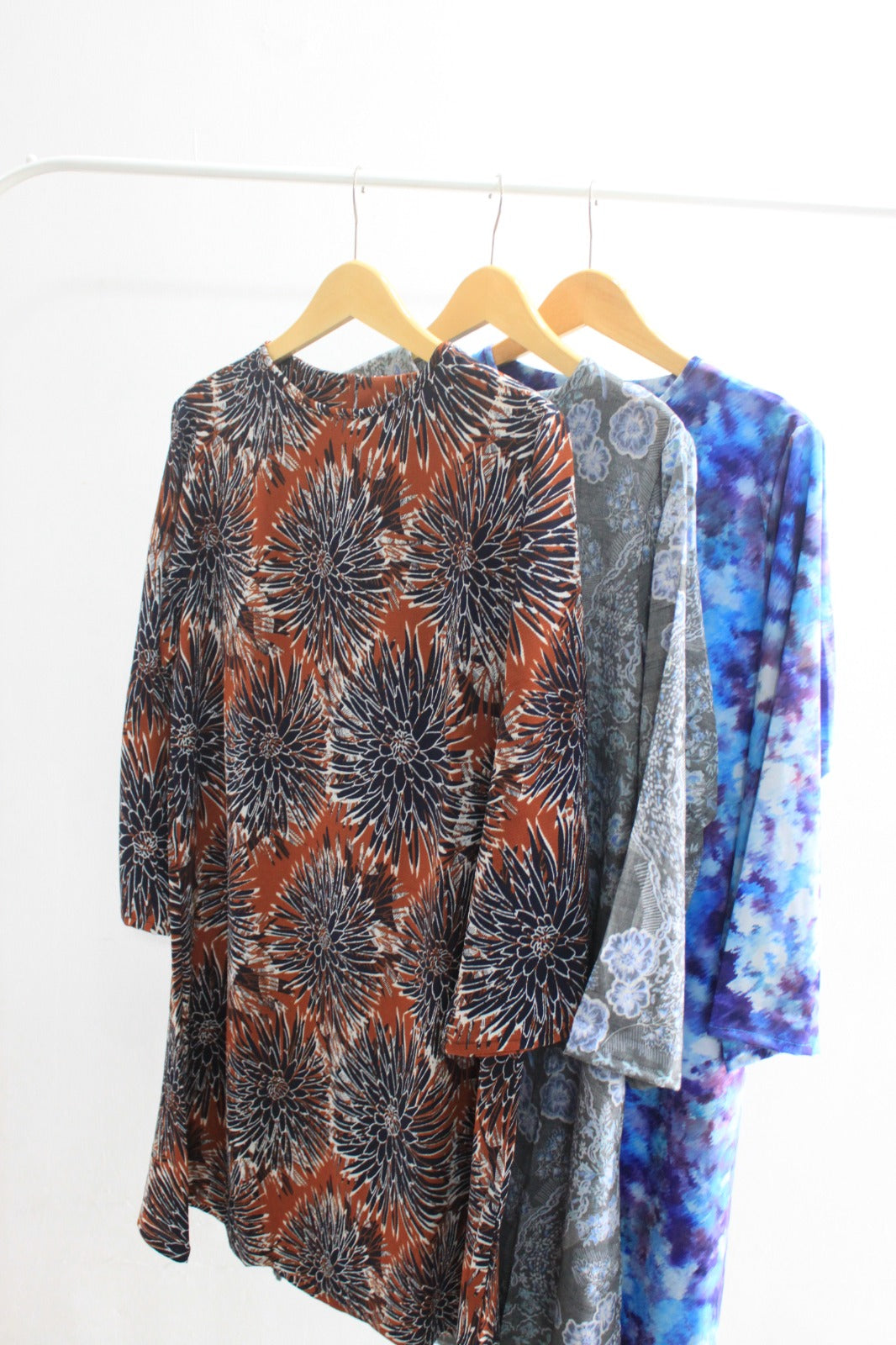 Orange Flower Pattern Dress